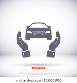 Car icon. Vector Eps 10 . Lorem Ipsum Design Flat