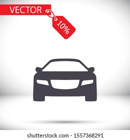 Car icon. Vector Eps 10 . Lorem Ipsum Design Flat