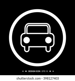 Car icon. Vector EPS10, Great for any use.