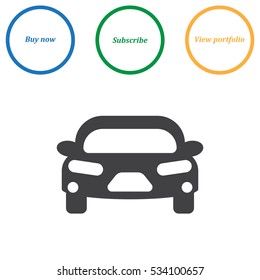 Car Icon Vector flat design style