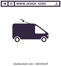 Car Icon Vector flat design style