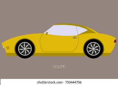 car icon, vector flat design car, side view of car, automobile, motor vehicle