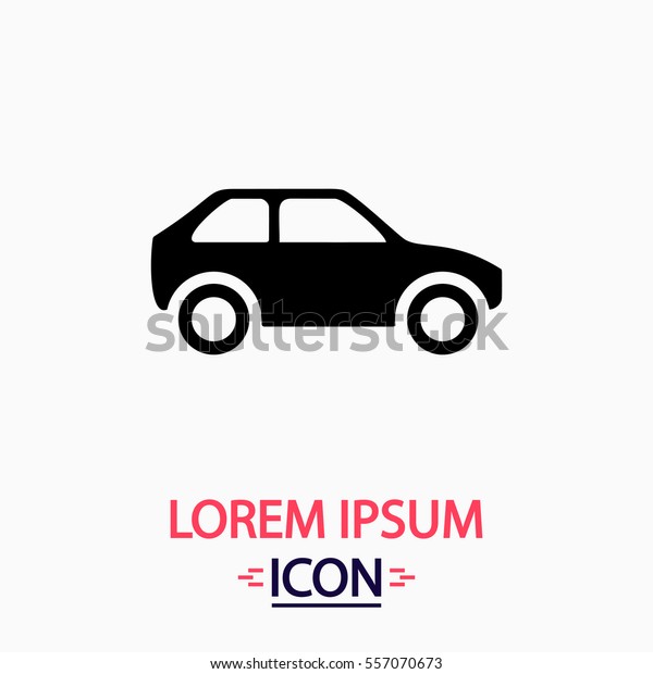 Car Icon Vector. Flat simple\
pictogram on white background. Illustration\
symbol