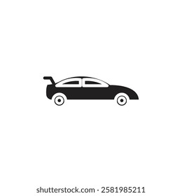 Car icon Vector flat thin line illustration