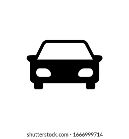 Car Icon Vector. Front car symbol illustration