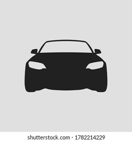 Car icon vector in front view isolated