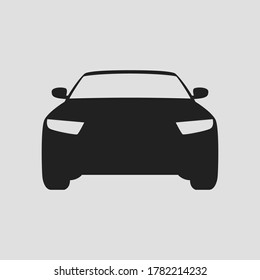 Car icon vector in front view isolated