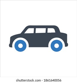 Icono de coche. Vector y glifo