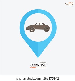 Car .car icon. Vector illustration.             