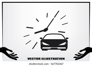 Car icon vector illustration. 