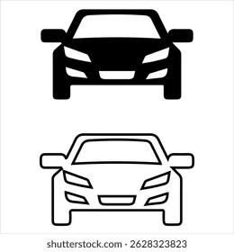 Car icon vector illustration, Car icon, Auto pictogram to indicate parking, highway or repair, Auto Racing.