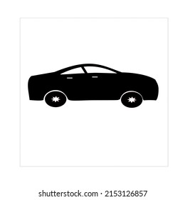 Car Icon. Vector illustration, car icon is black