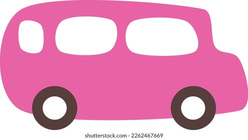 Ilustración vectorial de icono del automóvil, conjunto de vehículos de dibujos animados de transporte de automóviles en color plano