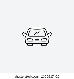 Car icon vector illustration. Editable stroke.