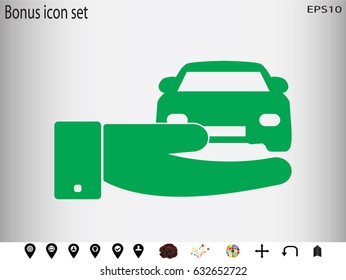 car icon, vector illustration eps10