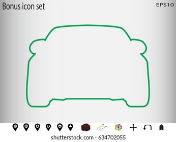 car icon, vector illustration eps10