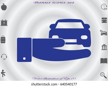 car icon, vector illustration eps10