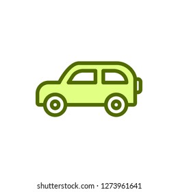 Car Icon Vector Illustration in Filled Style for Any Purpose