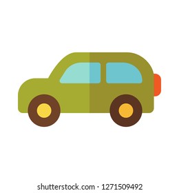 Car Icon Vector Illustration in Flat Style for Any Purpose