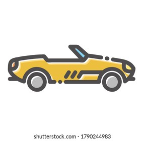 Ilustración vectorial de icono de automóvil