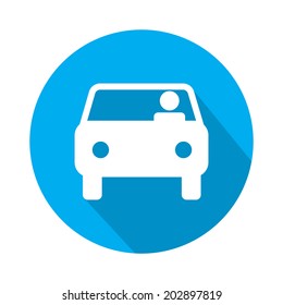 Car icon, vector illustration. Flat design style 