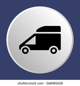 Car icon, vector illustration. Flat design style.