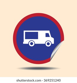 Car icon,  vector illustration. Flat design style