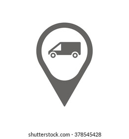 Car icon, vector illustration. Flat design style.