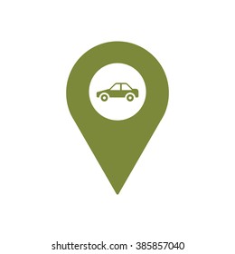 Car icon, vector illustration. Flat design style