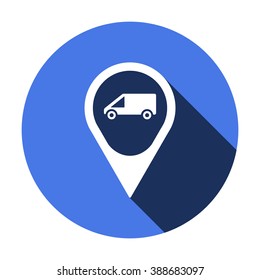 Car icon, vector illustration. Flat design style.