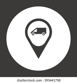 Car  icon, vector illustration. Flat design style