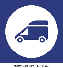 Car  icon, vector illustration. Flat design style