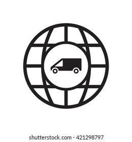 Car  icon, vector illustration. Flat design style