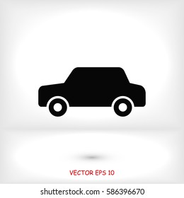 car icon, vector illustration. Flat design eps 10