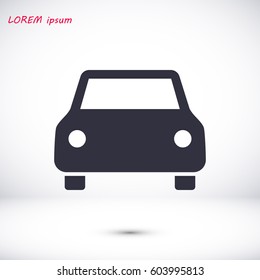 car icon, vector illustration. Flat design eps 10