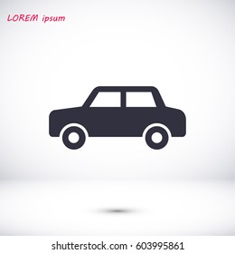 car icon, vector illustration. Flat design eps 10