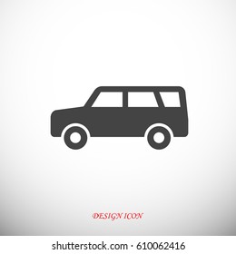 car icon, vector illustration. Flat design eps 10