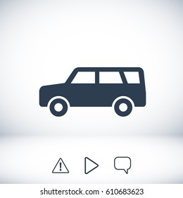 car icon, vector illustration. Flat design eps 10