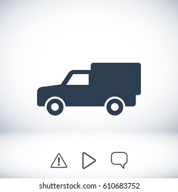 car icon, vector illustration. Flat design eps 10