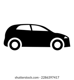 Icono de coche. Ilustración vectorial aislada en fondo blanco. EPS 10
