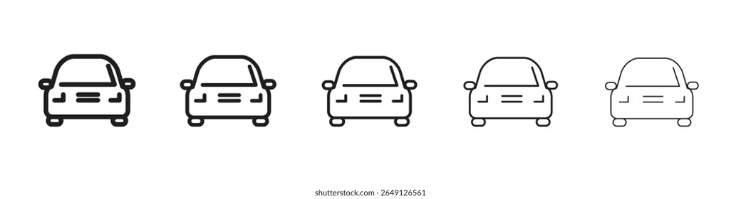 Ilustración vectorial del icono del coche aislada