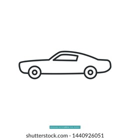 Car Icon Vector Illustration Logo Template For Website Or Mobile App