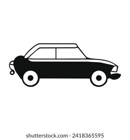 plantilla de logotipo de ilustración de icono de coche