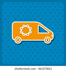 Car icon, vector illustration. Modern design. Flat design style