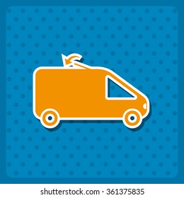 Car icon, vector illustration. Modern design. Flat design style