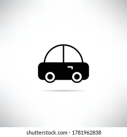 car icon vector illustration on gray background