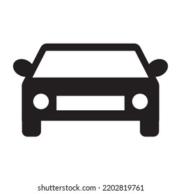 ilustración de vector de icono de coche en fondo blanco