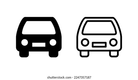 Car icon vector illustration. car sign and symbol. small sedan