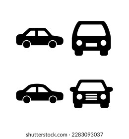 Car icon vector illustration. car sign and symbol. small sedan