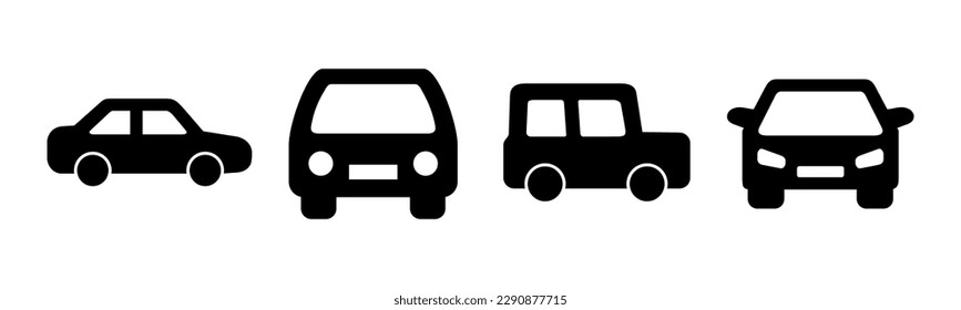 Car icon vector illustration. car sign and symbol. small sedan